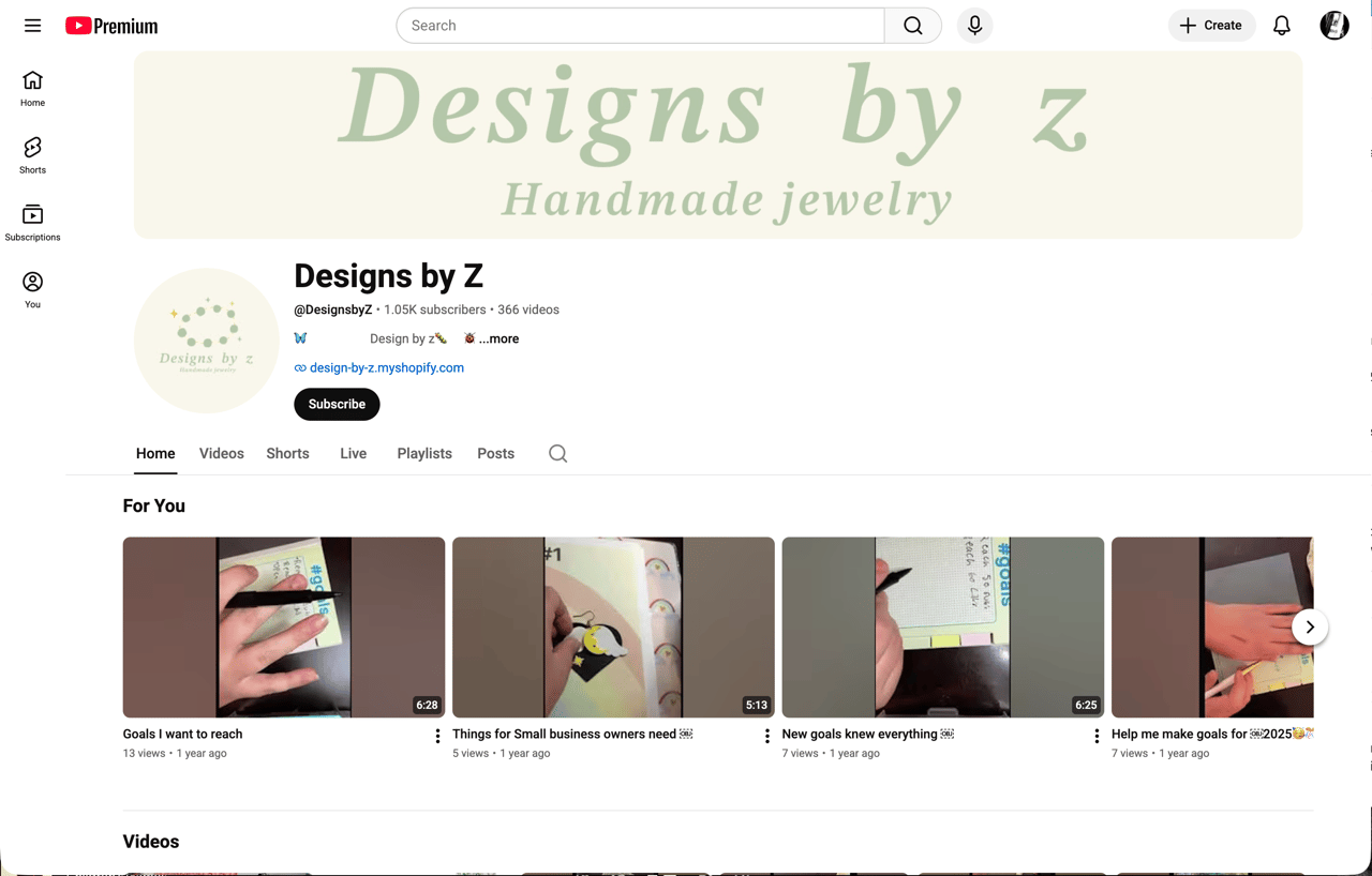 Designs by Z - Handmade Jewelry YT channel by Z
