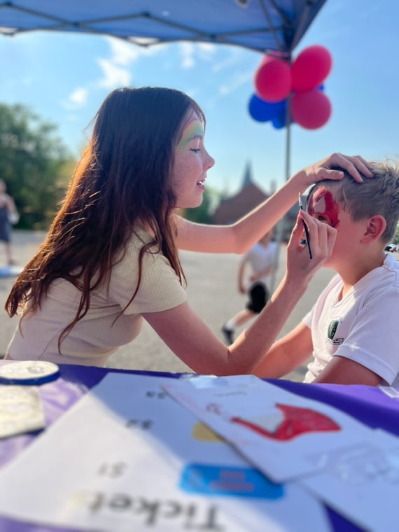 Earned $100 face painting by Ella